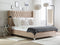 LUBBON - Tweepersoonsbed - Beige - 180 x 200 cm - Fluweel