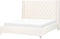 LUBBON - Tweepersoonsbed - Gebroken wit - 160 x 200 cm - Fluweel