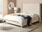LUBBON - Tweepersoonsbed - Gebroken wit - 160 x 200 cm - Fluweel