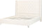 LUBBON - Tweepersoonsbed - Gebroken wit - 160 x 200 cm - Fluweel