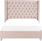 LUBBON - Tweepersoonsbed - Roze - 140 x 200 cm - Fluweel