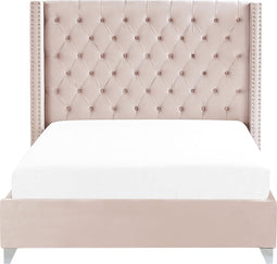 LUBBON - Tweepersoonsbed - Roze - 160 x 200 cm - Fluweel