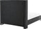 LUBBON - Tweepersoonsbed - Zwart - 160 x 200 cm - Fluweel