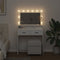 vidaXL - Kaptafel - met - LED-verlichting, - Wit, - 79x41x135 - cm