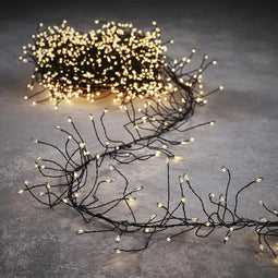 Luca Lighting Draadverlichting Cluster met 1440 Klassiek Witte LED Lampjes - L900 cm - Zwart