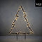 Luca Lighting Garden d'Light Kerstboom Tuinsteker met Klassiek Witte LED Verlichting - L72 x H100 cm - Zwart