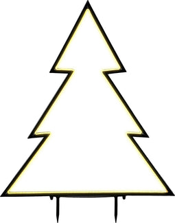 Luca Lighting Garden d'Light Kerstboom Tuinsteker met Warm Witte LED Verlichting - L90 x H100 cm - Metaal - Zwart