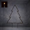 Luca Lighting Garden d'Light Kerstboom Tuinsteker met Warm Witte LED Verlichting - L72 x H100 cm - Zwart