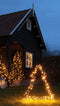 Luca Lighting Garden d'Light Kerstboom Tuinsteker met Warm Witte LED Verlichting - L53 x H75 cm - Zwart