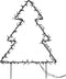 Luca Lighting Garden d'Light Kerstboom Tuinsteker met Klassiek Witte LED Verlichting - L53 x H75 cm - Zwart