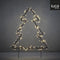 Luca Lighting Garden d'Light Kerstboom Tuinsteker met Klassiek Witte LED Verlichting - L53 x H75 cm - Zwart