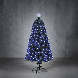 Luca Lighting - Greenland boom fibre optic blauw 135led 8 function controller - h120xd55cm - Woonaccessoires en seizoensgebondendecoratie (Europese stekker )
