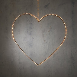 Luca Lighting Hart Hangend met Warm Witte LED Verlichting - H128 x Ø58 cm - Zwart
