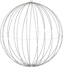 Luca Lighting Kerstverlichting Bal met Klassiek Witte LED Lampjes - Ø60 cm - Zilver