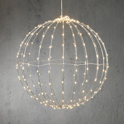 Luca Lighting Kerstverlichting Bal met Klassiek Witte LED Lampjes - Ø40 cm - Zilver