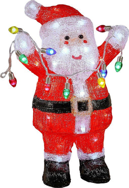 Luca Lighting Kerstverlichting Buiten Kerstman - L22 x B15 x H35 cm - Meerkleurig
