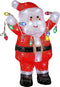 Luca Lighting Kerstverlichting Buiten Kerstman - L22 x B15 x H35 cm - Meerkleurig