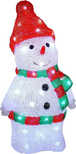 Luca Lighting Kerstverlichting Buiten Sneeuwpop - L20 x B15 x H35 cm - Meerkleurig