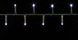 Luca Lighting kerstverlichting lichtsnoer ook voor buiten 140 lampjes wit timer met flashfunctie 280 cm premium - WIT