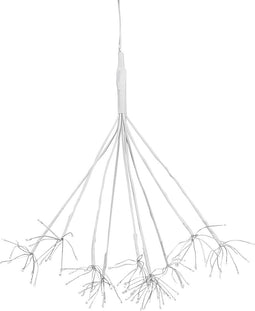 Luca Lighting Kerstverlichting Paardenbloem met 100 Klassiek Witte LED Lampjes - Ø50 cm - Zilver