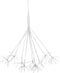 Luca Lighting Kerstverlichting Paardenbloem met 100 Klassiek Witte LED Lampjes - Ø50 cm - Zilver