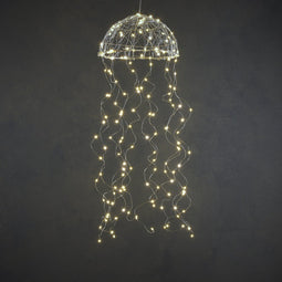 Luca Lighting Kroonluchter Kwal met Klassiek Witte LED Verlichting - L100 x Ø27 cm - Zilver