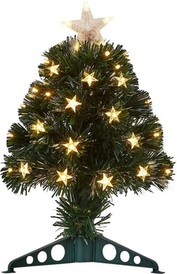 Luca Lighting Mercury Kunstkerstboom met Fibre Optic Verlichting - H45 x Ø25 cm - Groen