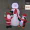 Luca Lighting - Opblaasbaar sneeuwman wit led IP44 - l190xw130xh210cm - Woonaccessoires en seizoensgebondendecoratie (Britse stekker )