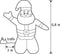 Luca Lighting Opblaasbare Kerstman - H80 cm - Rood