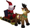 Luca Lighting Opblaasbare Kerstslee met LED Verlichting - L125 x B55 x H85 cm - Rood