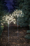 Luca Lighting Paardenbloem Tuinsteker met Warm Witte LED Lampjes - H50 cm - Zilver
