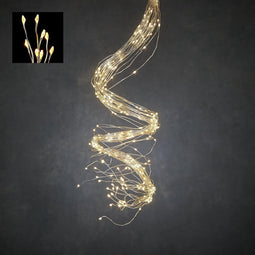 Luca Lighting - Snoer bundel zilver warm wit 900led IP44 - l300cm - Woonaccessoires en seizoensgebondendecoratie
