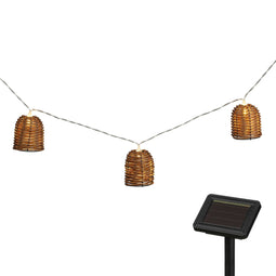 Luca Lighting Solar Light String with 10 LED Bulbs - L380 cm - Brown