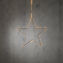 Luca Lighting Ster Hangend met Warm Witte LED Verlichting - H108 x Ø38 cm - Zwart