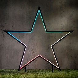 Luca Lighting Tuinsteker Neon Star 90cm 160 LED RGB - Zwart