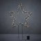 Luca Lighting Tuinsteker Ster met Warm Witte LED Verlichting - H79 x Ø55 cm - Donkergroen