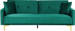 LUCAN - Slaapbank 2-zits - Groen - Fluweel
