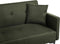 LUCAN - Slaapbank 3-zits - Donkergroen - Polyester