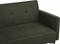 LUCAN - Slaapbank 3-zits - Donkergroen - Polyester