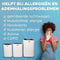 Luchtreiniger - Air Purifier- luchtzuiveraar - luchtfilter - 75m2 - met vervangbaar HEPA 14 filter actieve koolstoffilter luchtkwaliteit indicator- tegen huisstofmijt, hooikoorts, allergie, stof, - CADR 300m3/h - Slaapstand Luchtkwaliteit indicator
