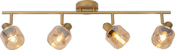 Lucide BJORN - Plafondspot - 4xE14 - Mat Goud / Messing