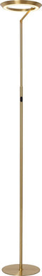 Lucide CELESTE - Vloerlamp - Ø 28 cm - LED Dimb. - 1x21W 2700K - Mat Goud / Messing