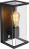 Lucide CLAIRE - Wandlamp Binnen/Buiten - 1xE27 - IP54 - Beweging & dag/nacht sensor - Antraciet