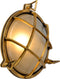 Lucide DUDLEY - Wandlamp Binnen/Buiten - Ø 22 cm - 1xE27 - IP65 - Mat Goud / Messing