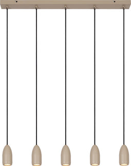 Lucide EVORA - Hanglamp - Ø 10 cm - 5xGU10 - Taupe