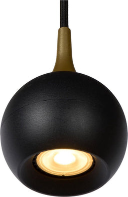 Lucide FAVORI - Hanglamp - Ø 9 cm - 1xGU10 - Zwart