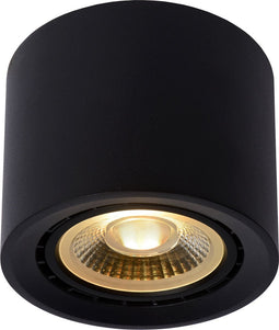 Lucide FEDLER - Plafondspot - Ø 12 cm - LED Dim to warm - GU10 (ES111) - 1x12W 2200K/3000K - Zwart