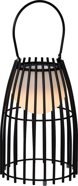 Lucide FJARA - Oplaadbare Tafellamp Binnen/Buiten - Accu/Batterij - Ø 17,5 cm - LED Dim to warm - 1x0,3W 2800K/3200K - IP44 - Zwart