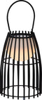 Lucide FJARA - Oplaadbare Tafellamp Binnen/Buiten - Accu/Batterij - Ø 17,5 cm - LED Dim to warm - 1x0,3W 2800K/3200K - IP44 - Zwart