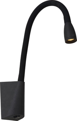 Lucide GALEN-LED - Bedlamp / Wandlamp - LED - 1x3W 3000K - Zwart